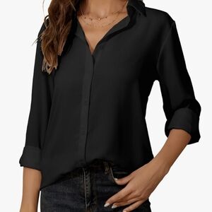Classic Black Women's Blouse